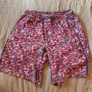 lululemon athletica Red and Pink Athletic Shorts